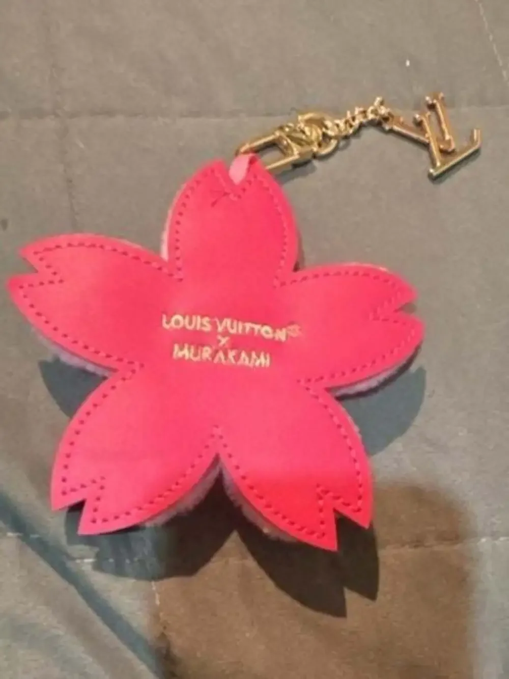 Louis Vuitton x Murakami Cherry Blossom Pink Flower Plush Bag Charm Keychain